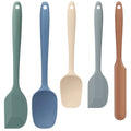 Seamless One-Piece Food Grade Silicone Rubber Spatula Set, 5 Pcs Kithen Cooking Mixing Utensil Set, BPA-Free High Heat Resistant... - Premium Stainless Steel Cooking Utensil for Non-Stick Pots - Default Title