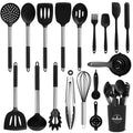 High-Precision Silicone Cooking Utensils Set, 26 Pcs, Heat Resistant Kitchen Utensils Set, Black - Professional Kitchen Tool for Culinary Enthusiasts - Default Title