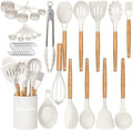 Durable Steel Kitchen Cooking Utensils Set, 33 pcs Non-stick Silicone Cooking Kitchen Utensils Spatula Set with Holder, Wooden Hand... - Heavy Duty Stainless Steel Kitchen Shears - Default Title