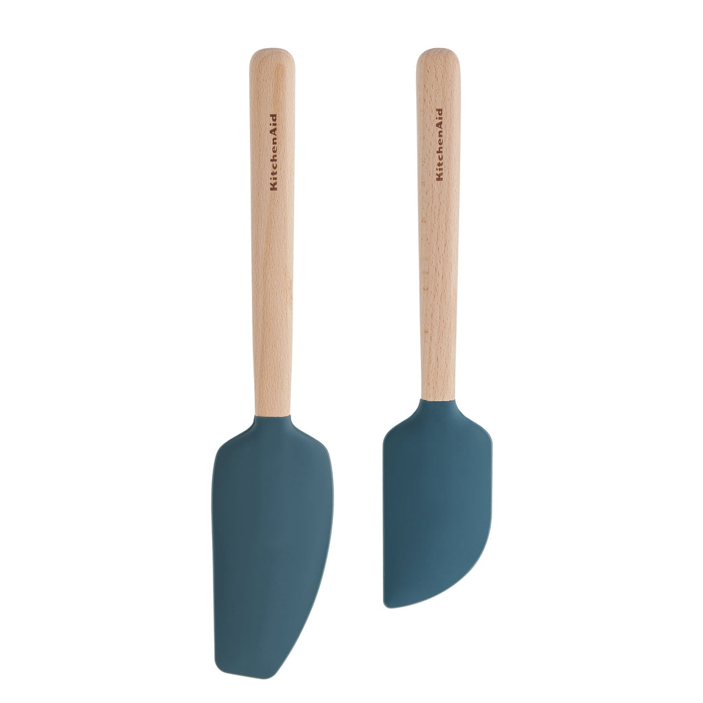 Professional Grade 2-Piece Silicone Mixing Spatula and Scraper Set for Cooking, Agave - Multi-Purpose Hand Tool for Daily Meal Prep - Default Title