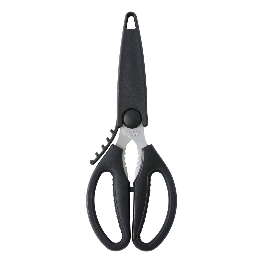 Time-Saving Stainless Steel Multi-Purpose 8.6in Kitchen Shears - Premium Stainless Steel Garlic Presser & Peeler - Default Title