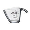 Multi-Functional 1/4C Plastic Mini Measuring Cup, Black/Transparent - Premium Stainless Steel Garlic Presser & Peeler - Default Title
