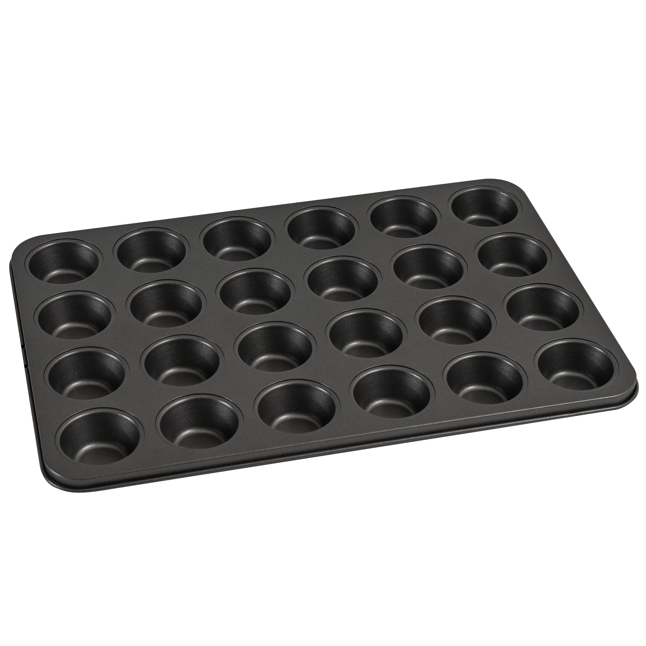 Time-Saving 24 Cavity Mini Muffin Pan, Non-Stick Bakeware,1.8 inch Diameter Cups,Gray,Carbon Steel - Premium Stainless Steel Garlic Presser & Peeler - Default Title