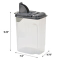 Deliciously Squishy 3.5 QT Plastic Food Dispenser, Clear with Gray Lid (1 Each) 7.5" L x 3.75" W x 9.25" H, Designed to Help wi... - Squishy Dohnut Sweet Treat Shaped Stress Toy - Default Title