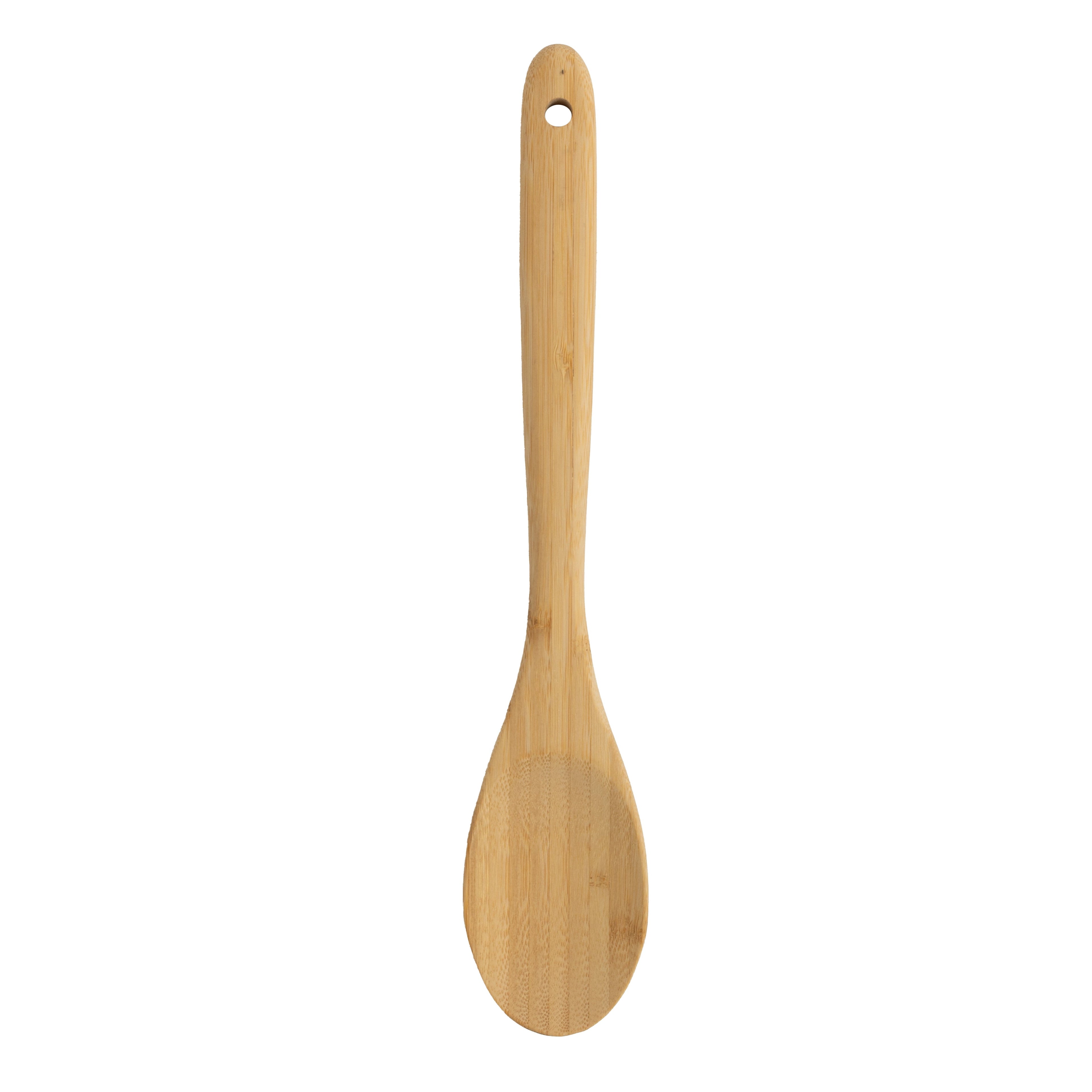 Durable Steel Bamboo Cooking Spoon Natural Bamboo Crafted, 13" L, Kitchen Prep - Multi-Purpose Hand Tool for Daily Meal Prep - Default Title