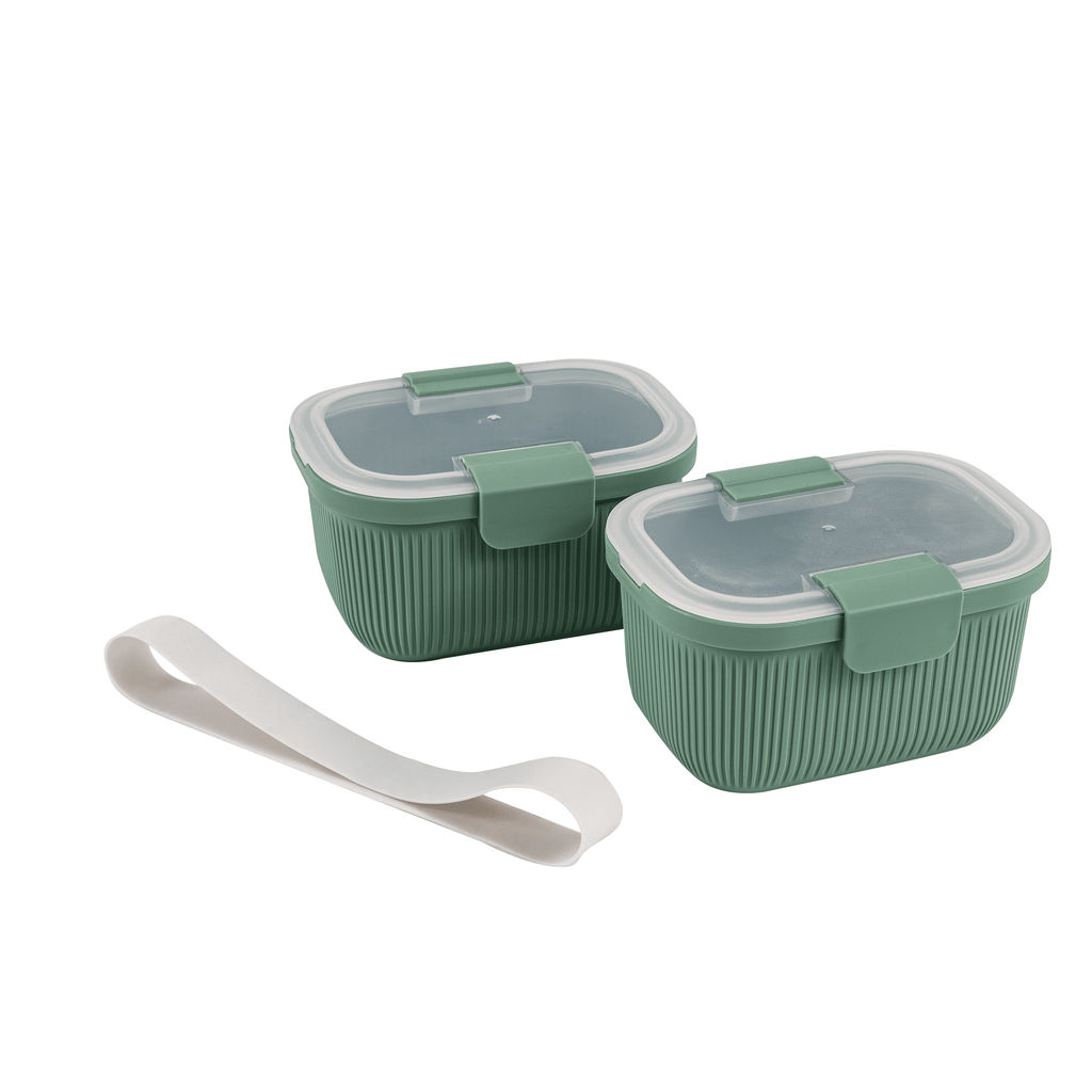 Playful Geometric Food Storage Snack Container, Plastic, Rectangle, Green, 19oz Capacity, Best Used for On-the-Go Snacks and Small Port... - Playful Star & Heart Shaped Geometric NeeDoh - Default Title