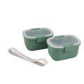 Playful Geometric Food Storage Snack Container, Plastic, Rectangle, Green, 19oz Capacity, Best Used for On-the-Go Snacks and Small Port... - Playful Star & Heart Shaped Geometric NeeDoh - Default Title