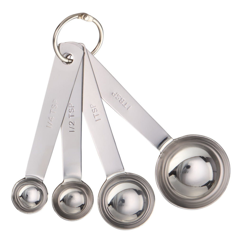 Premium Kitchen Kitchen Stainless Steel 4-Piece Nesting Measuring Spoons Set, Stainless Steel Finish - Premium Stainless Steel Garlic Presser & Peeler - Default Title