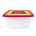 Deliciously Squishy Plastic Rainbow Food Storage Set, Multi Color, 14 Count, Best Used for Leftover Storage and Reheating - Squishy Dohnut Sweet Treat Shaped Stress Toy - Default Title