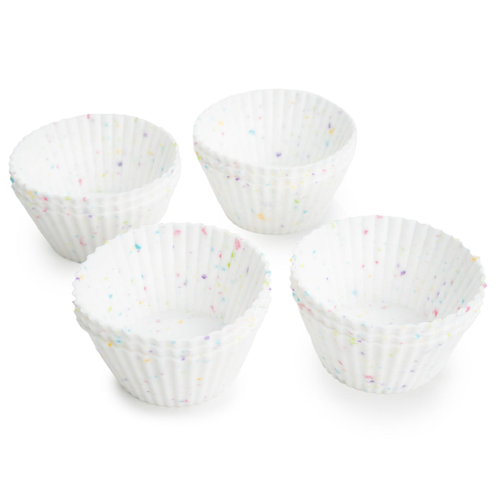 Multi-Functional Reusable Non-Stick Silicone Baking Cups (12 Pack) - Standard Size - Confetti - Kitchen Gadget Tool for Quick Food Prep - Default Title