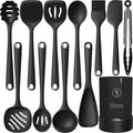 Seamless One-Piece Silicone Kitchen Utensils Set, 600°F Heat Resistant Silicone Cooking Utensils, Spatula, Spoon, Whisk, Tongs, Kitchen ... - Durable Turner & Ladle Utensil Set for Home Chefs - Default Title