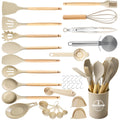 Chef-Quality Silicone Cooking Utensils Set, Heat Resistant Kitchen Tools, 36 PCS Non-Stick Silicone Cooking Kitchen Utensils, Khaki - Heavy Duty Stainless Steel Kitchen Shears - Default Title