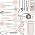 Heavy Duty Silicone Cooking Utensils Set - Heat Resistant Silicone Kitchen Utensils for Cooking, Kitchen Utensil Spatula Set,BPA... - High-Precision Culinary Tool for Baking & Cooking - Default Title