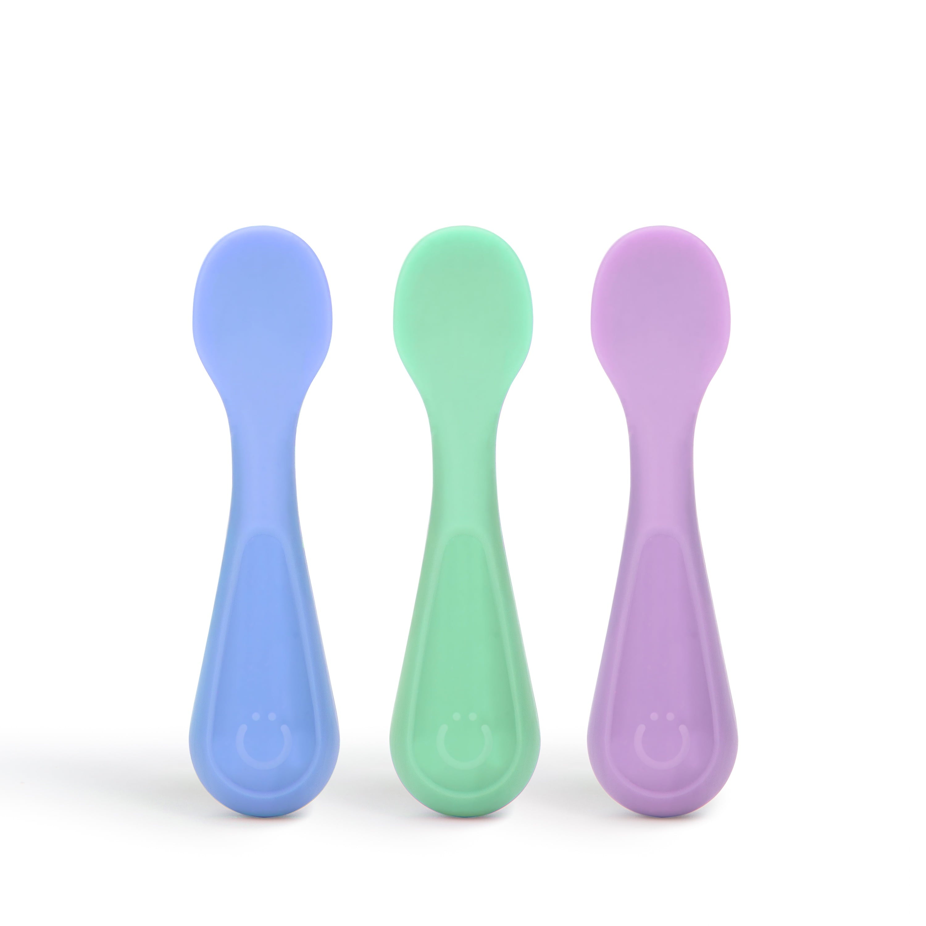Durable Steel Silicone Toddler Training Spoons, Baby, Silicone Flatware Sets, 3 Pack - Professional Kitchen Tool for Culinary Enthusiasts - Default Title