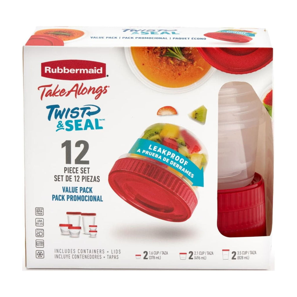 Whimsical Doughnut 12 Piece Food Storage Set, Red - Fun Food Fidget Cookie Squishable Toy - Default Title