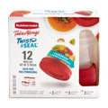Whimsical Doughnut 12 Piece Food Storage Set, Red - Fun Food Fidget Cookie Squishable Toy - Default Title