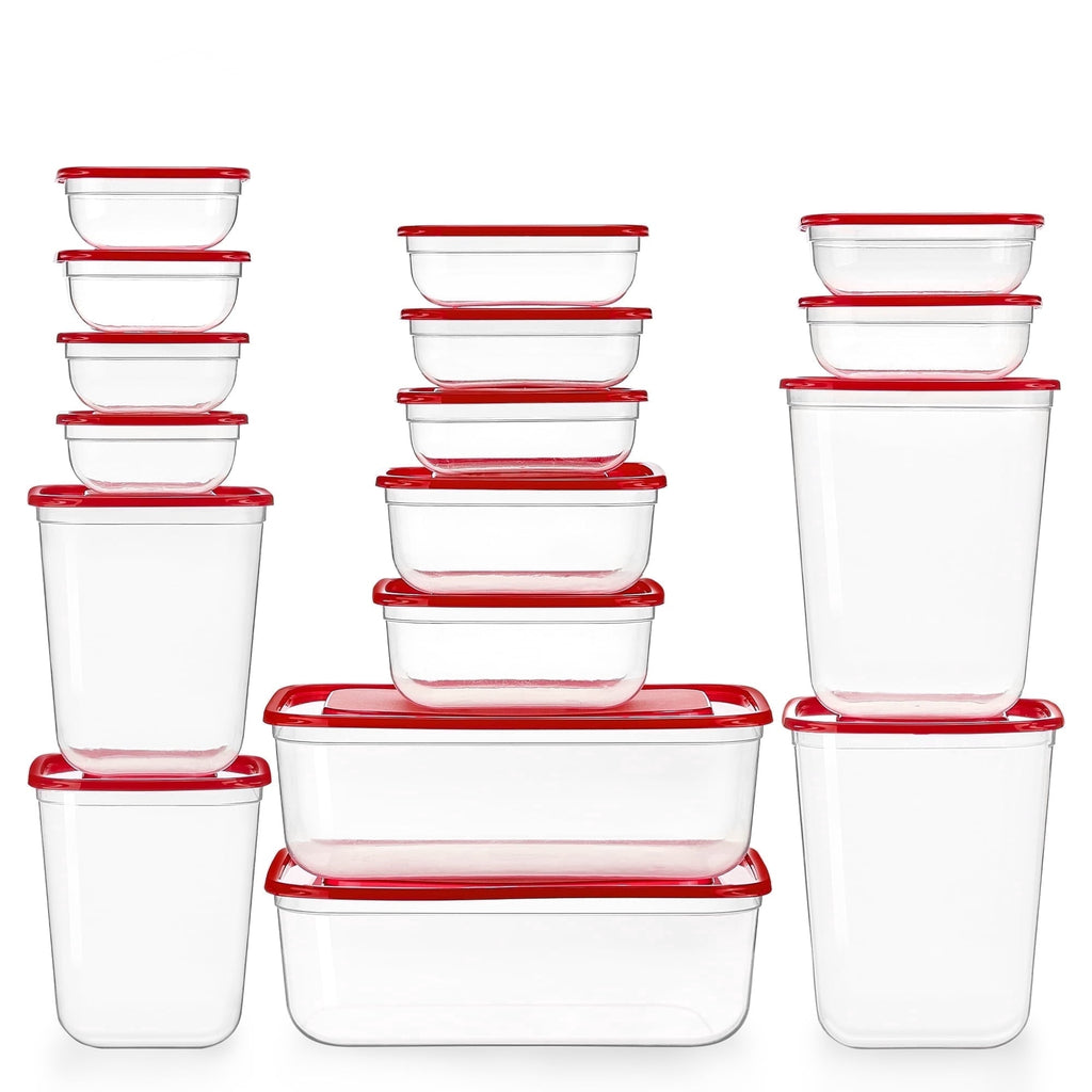 Whimsical Doughnut 34 Pieces Meal Prep Containers, 7-Size ，Plastic Food Storage Containers with Lids for Lunch,Leftover - Deliciously Soft Cupcake Sensory Glob - Default Title
