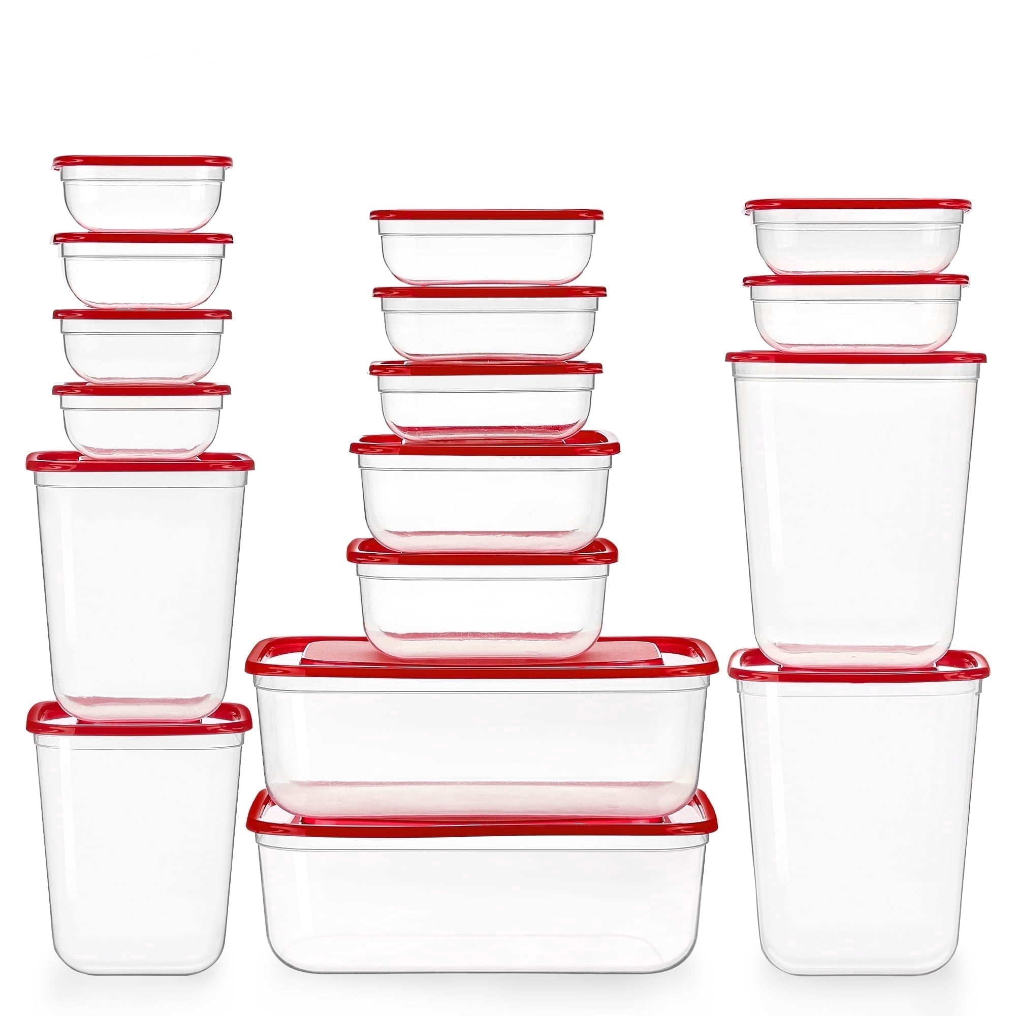 Whimsical Doughnut 34 Pieces Meal Prep Containers, 7-Size ，Plastic Food Storage Containers with Lids for Lunch,Leftover - Deliciously Soft Cupcake Sensory Glob - Default Title