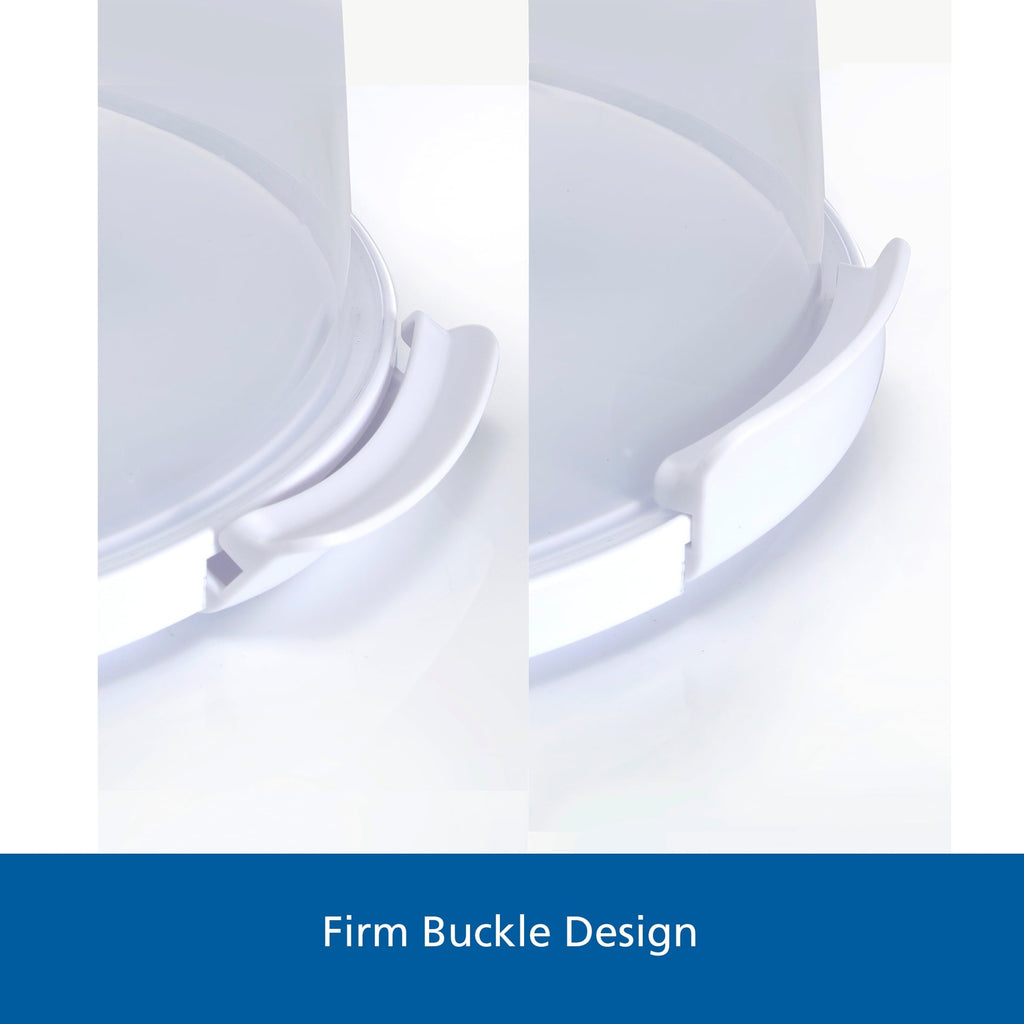 Innovative 12 inch Clear Cake Carrier with 2pk 9 inch Gray Round Pans, Carbon Steel - Kitchen Gadget Tool for Quick Food Prep Detail