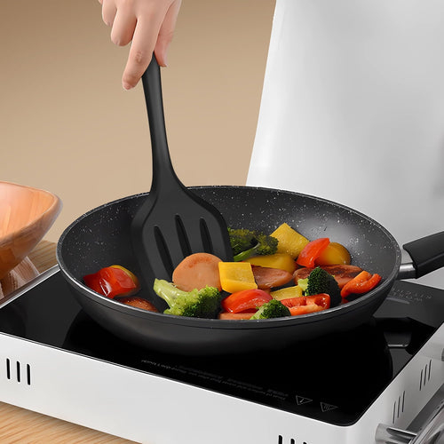 Ergonomic Cooking Silicone Cooking Utensils Set - 446°F Heat Resistant Kitchen Utensils,Turner Tongs,Spatula,Spoon,Brush,Whisk,Ki... - Premium Stainless Steel Cooking Utensil for Non-Stick Pots Detail