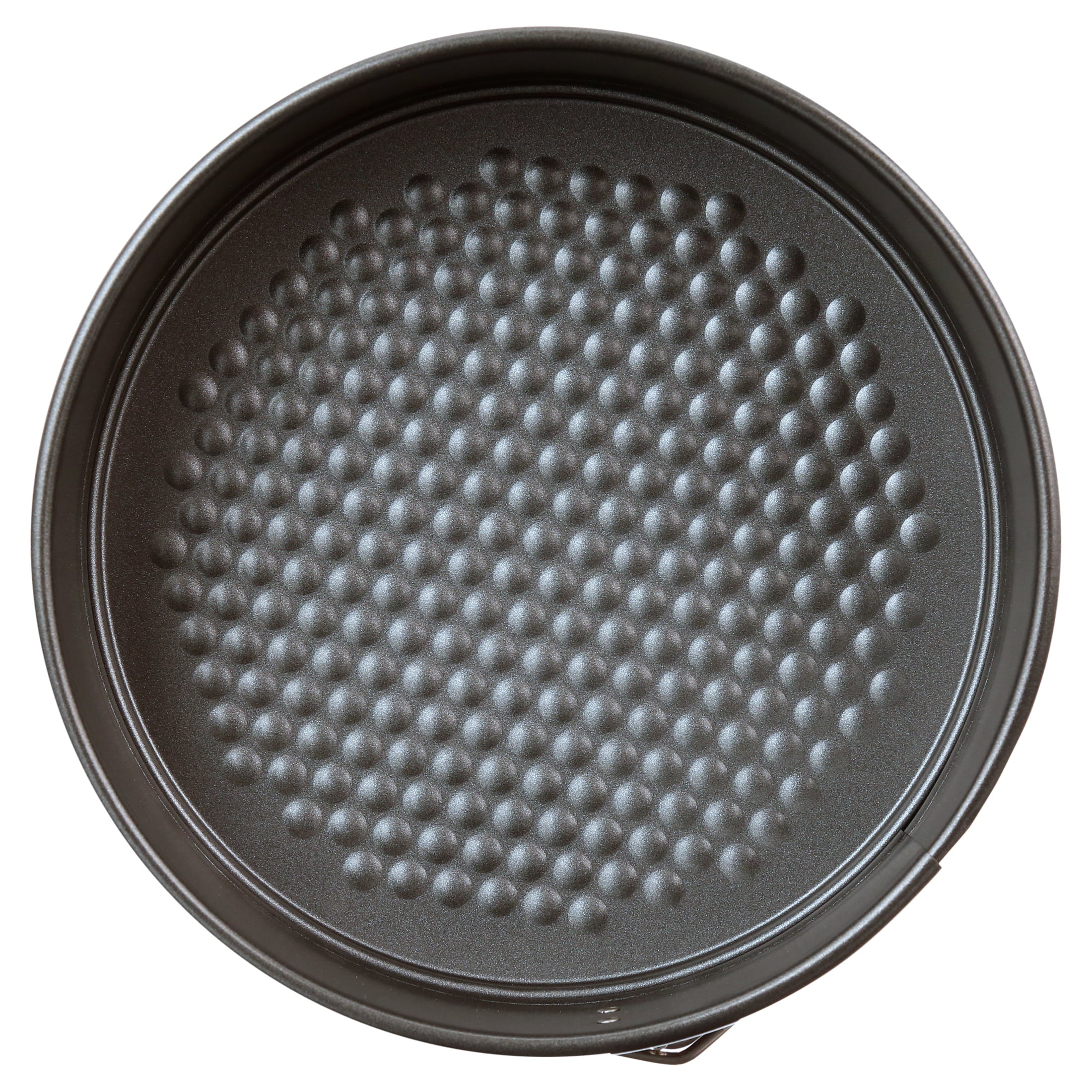 Ergonomic Manual 8", 9", 10" Round Nonstick Carbon Steel Springform Cake Pans, Gray, Set of 3 - Multi-Functional Manual Food Chopper & Slicer Detail