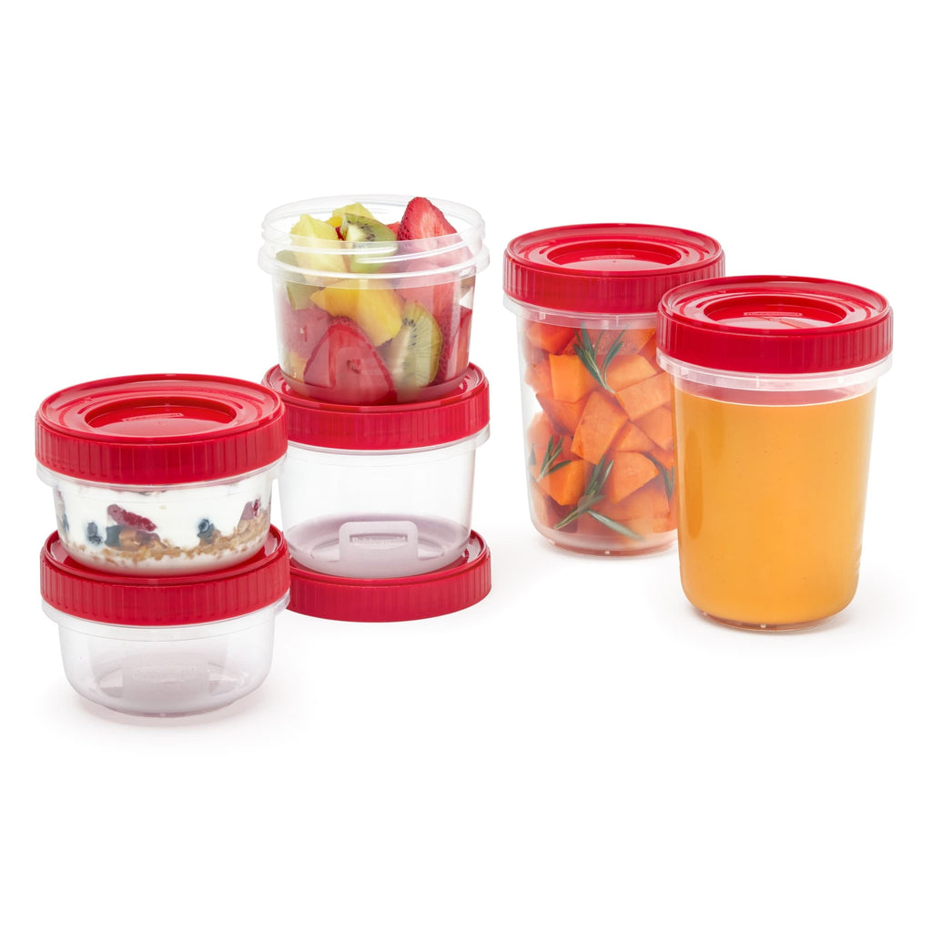 Whimsical Doughnut 12 Piece Food Storage Set, Red - Fun Food Fidget Cookie Squishable Toy Detail