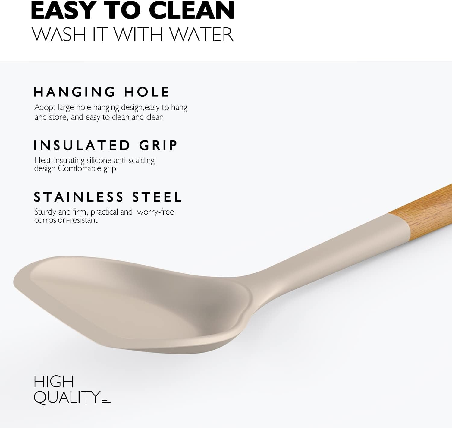 High-Precision Large Silicone Cooking Utensils - Heat Resistant Kitchen Utensil Set with Wooden Handles, Spatula,Turner, Slotted Spo... - Heavy Duty Stainless Steel Kitchen Shears Detail