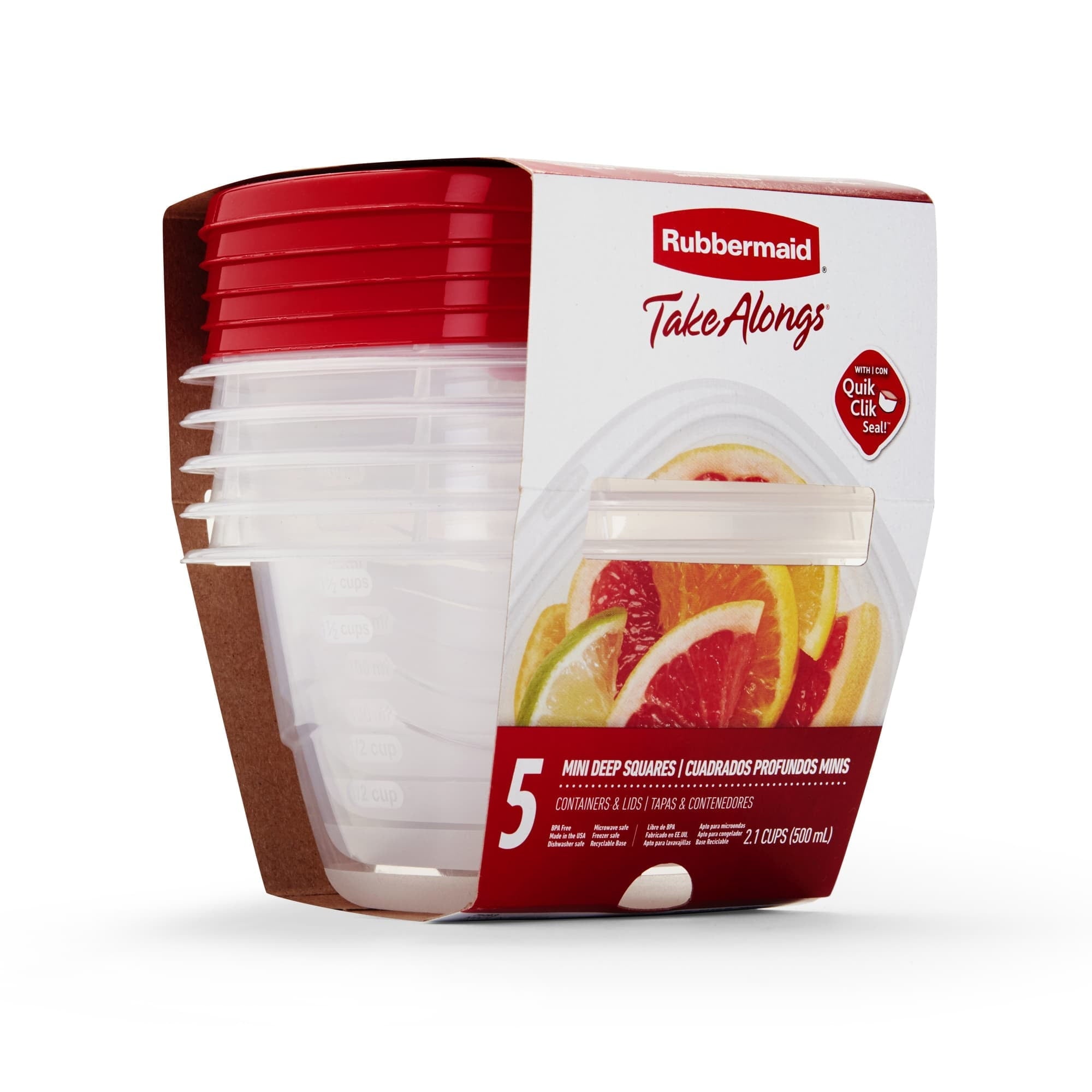 Playful Geometric (2 pack) 2.1 cups Clear Food Storage Container 5 pk - Deliciously Soft Cupcake Sensory Glob Detail