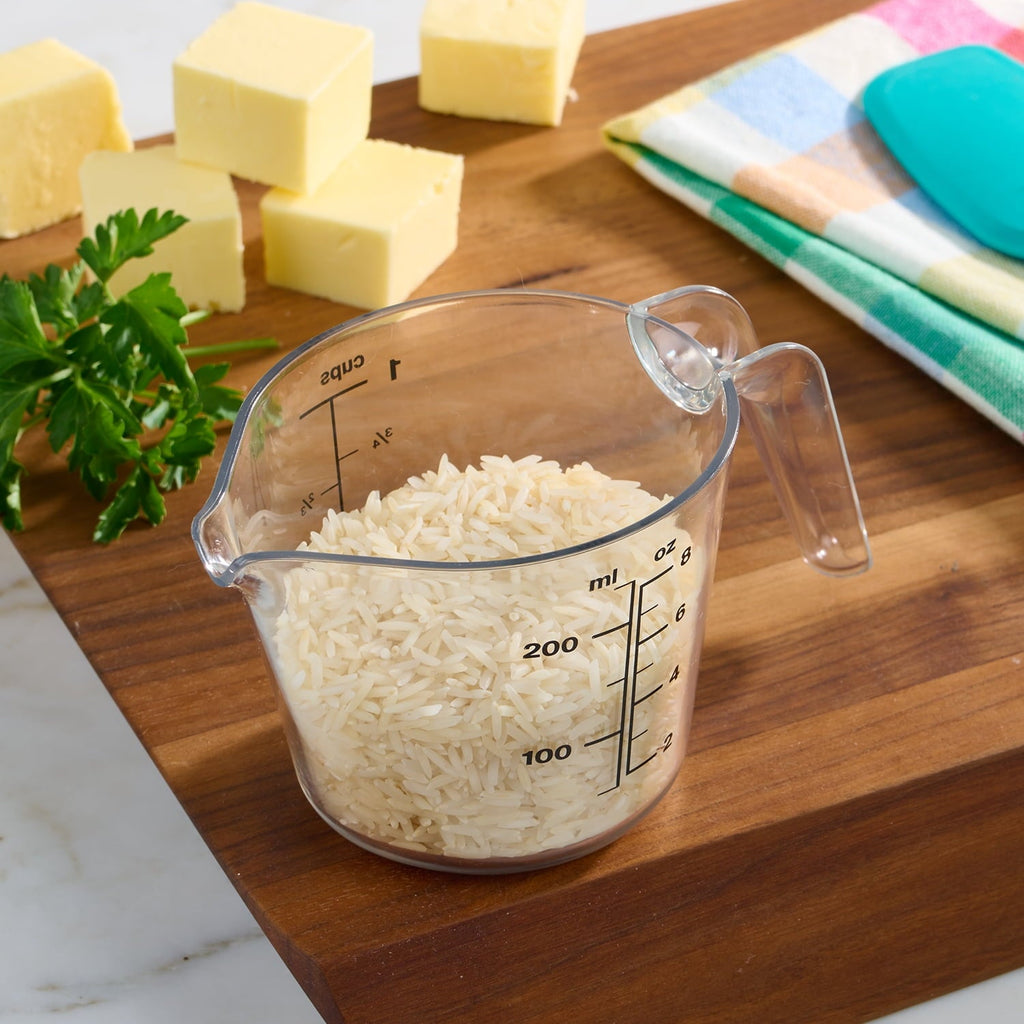 Innovative 1 Cup Large Spout Plastic Measuring Cup, Clear - Innovative Kitchen Helper for Modern Cooking Detail