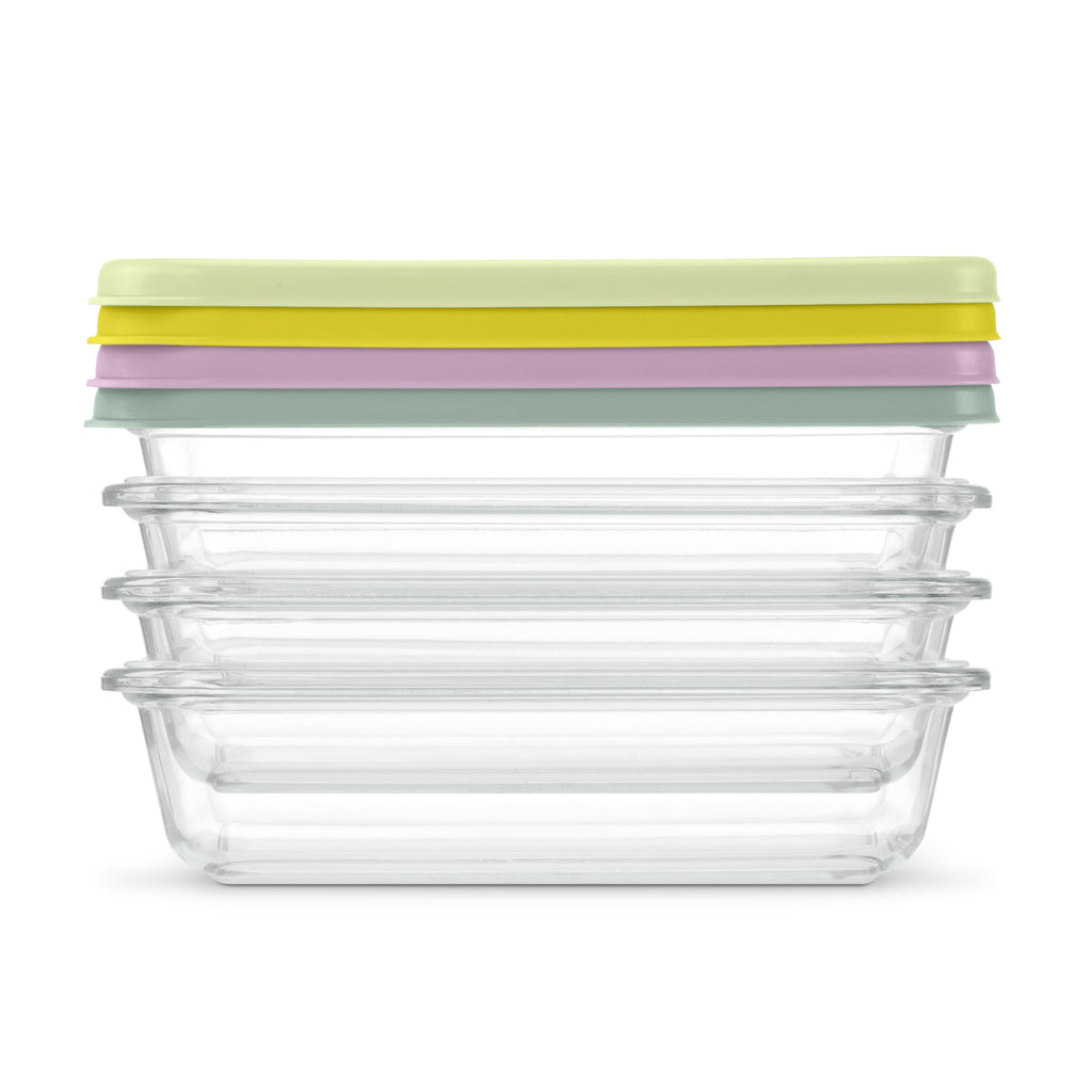 Playful Geometric Everyday 4.5 Cup Glass Meal Prep Set - Playful Star & Heart Shaped Geometric NeeDoh Detail