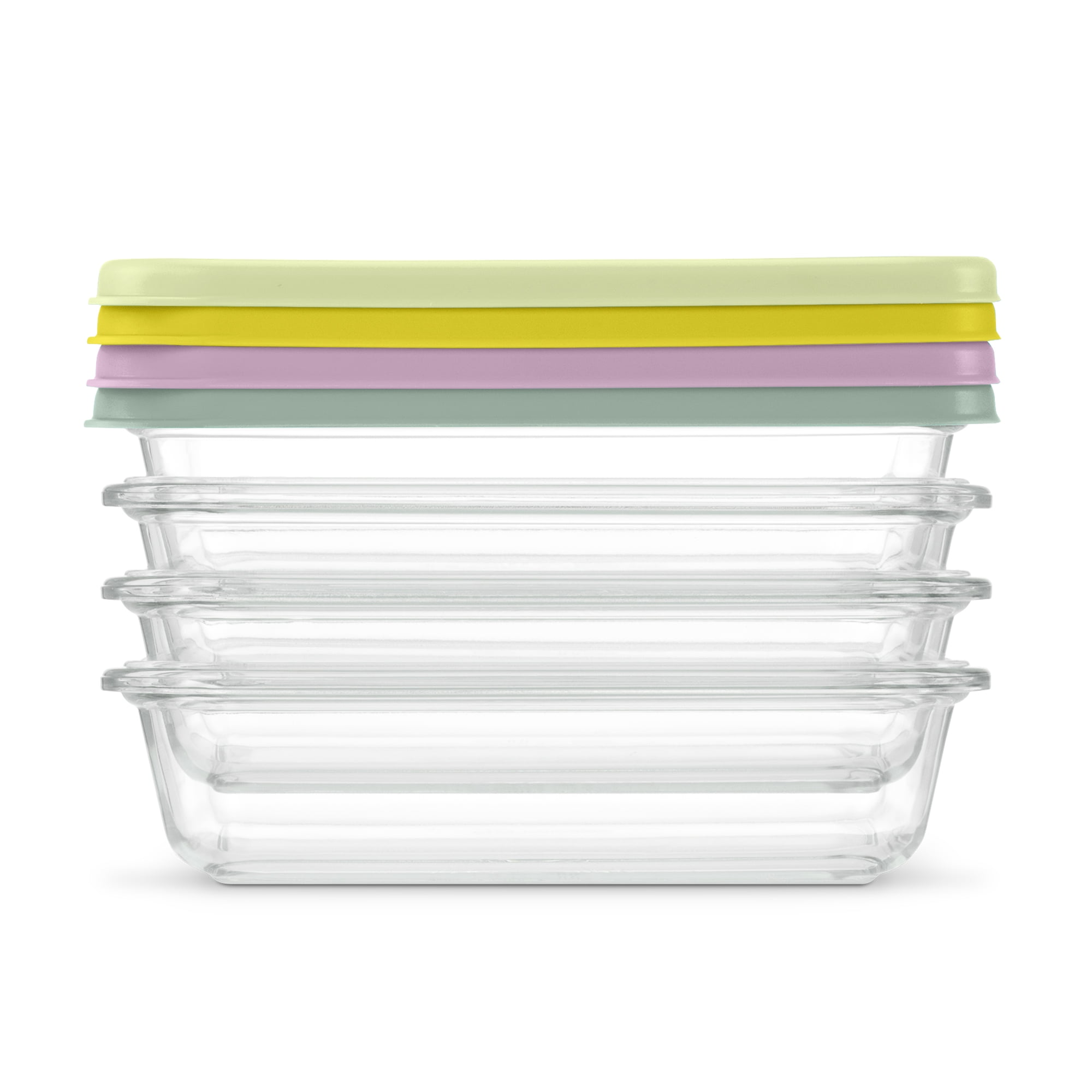 Playful Geometric Everyday 4.5 Cup Glass Meal Prep Set - Playful Star & Heart Shaped Geometric NeeDoh Detail