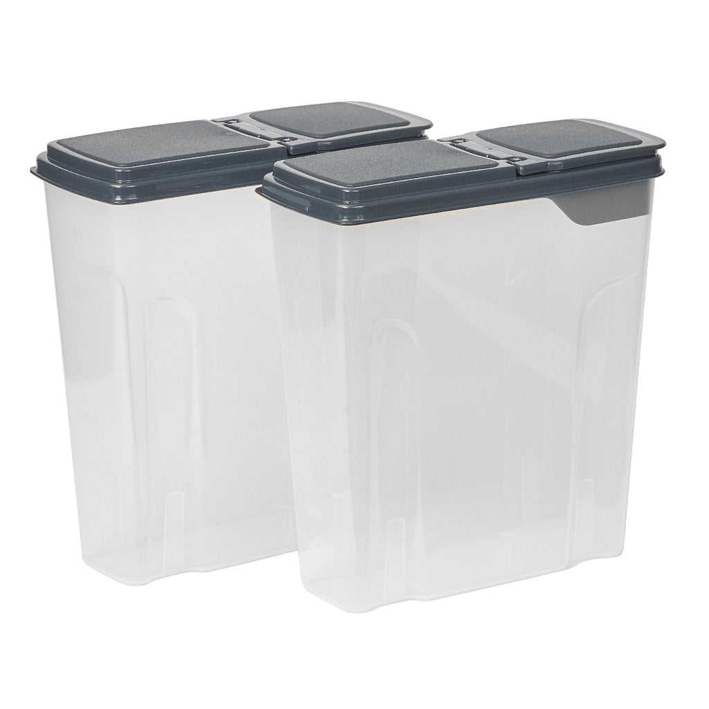 Playful Geometric 2-Pack Plastic Cereal Keeper Storage Containers, Kitchen Pantry Organizer Canisters for Cereal and Dry Food... - Fun Food Fidget Cookie Squishable Toy Detail