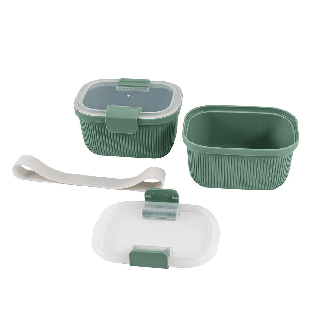 Playful Geometric Food Storage Snack Container, Plastic, Rectangle, Green, 19oz Capacity, Best Used for On-the-Go Snacks and Small Port... - Playful Star & Heart Shaped Geometric NeeDoh Detail