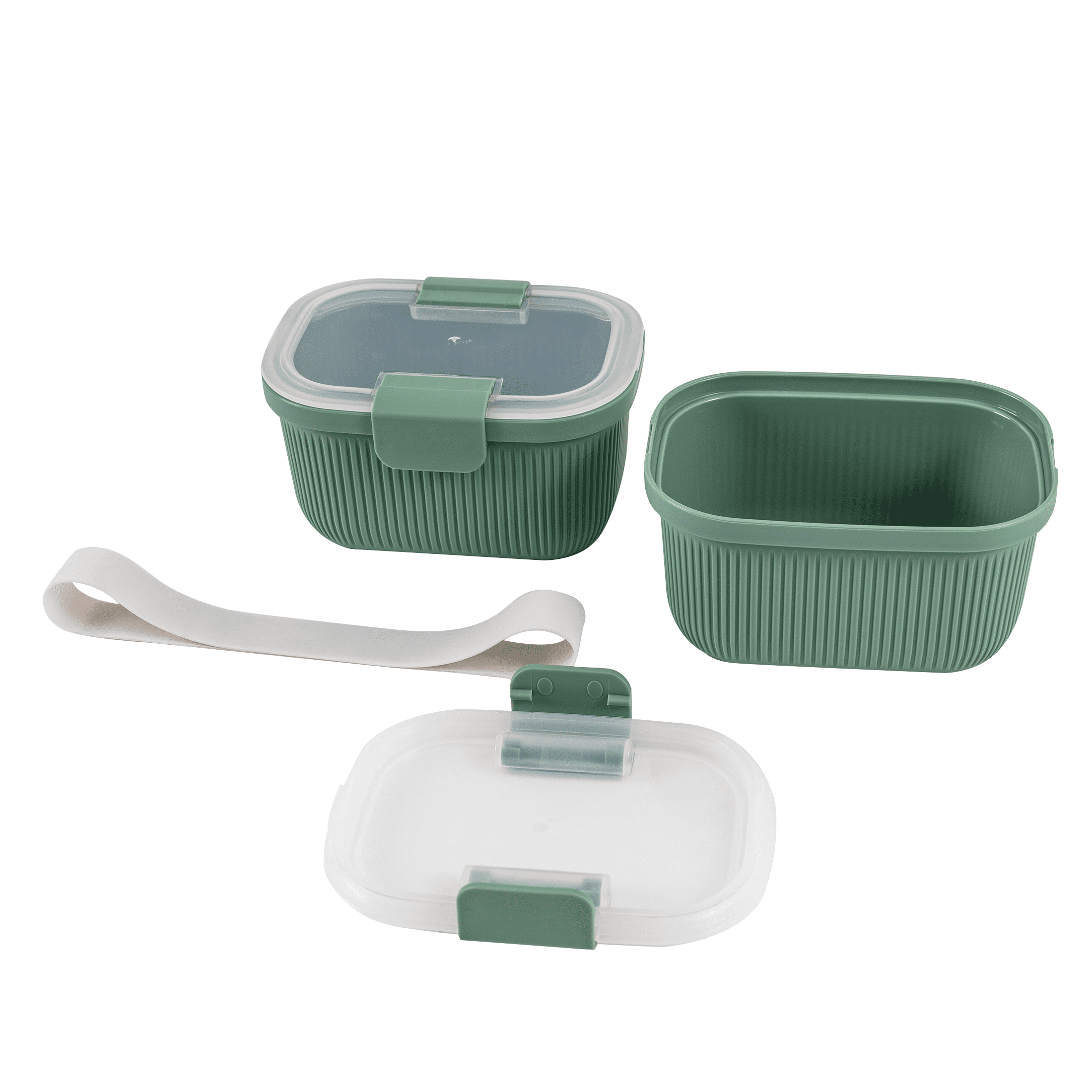 Playful Geometric Food Storage Snack Container, Plastic, Rectangle, Green, 19oz Capacity, Best Used for On-the-Go Snacks and Small Port... - Playful Star & Heart Shaped Geometric NeeDoh Detail