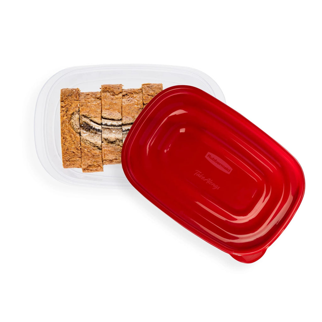 Fun Food Fidget 8 Cups, 2 Packs, Red, Plastic Deep Rectangle Food Storage Containers - Fun Food Fidget Cookie Squishable Toy Detail