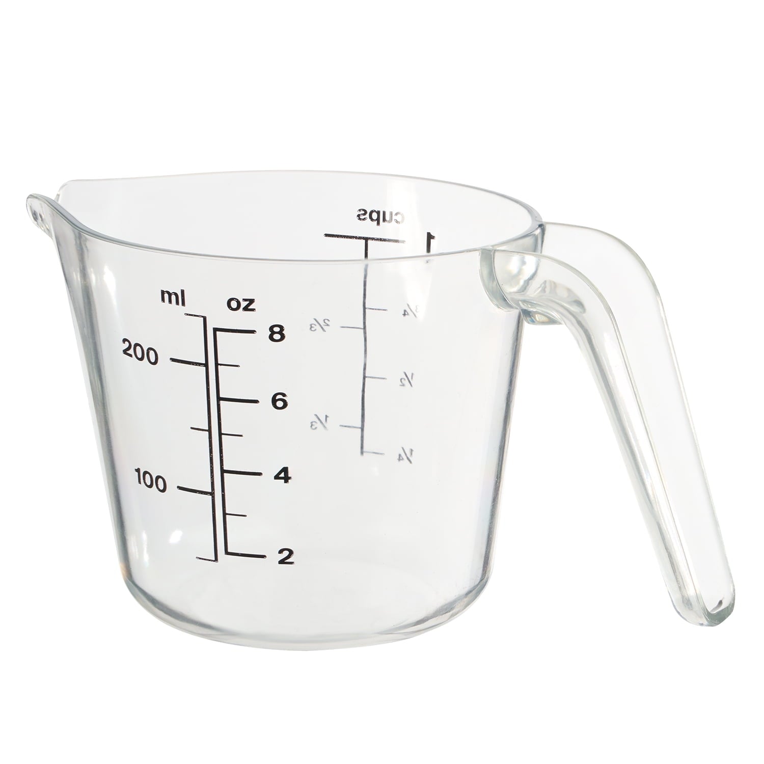 Innovative 1 Cup Large Spout Plastic Measuring Cup, Clear - Innovative Kitchen Helper for Modern Cooking Detail