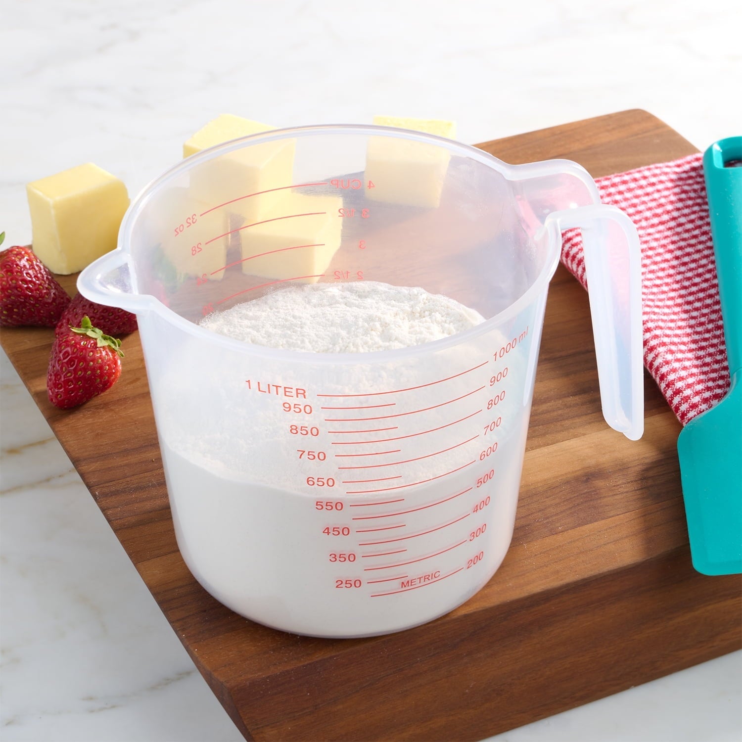 Time-Saving (12 pack) 4 Cup PP Plastic Measuring Cup, 32 oz, Clear - Kitchen Gadget Tool for Quick Food Prep Detail