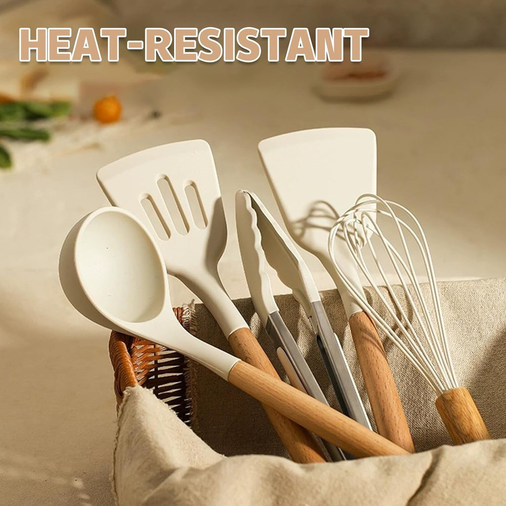 Durable Steel Kitchen Cooking Utensils Set, 33 pcs Non-stick Silicone Cooking Kitchen Utensils Spatula Set with Holder, Wooden Hand... - Heavy Duty Stainless Steel Kitchen Shears Detail