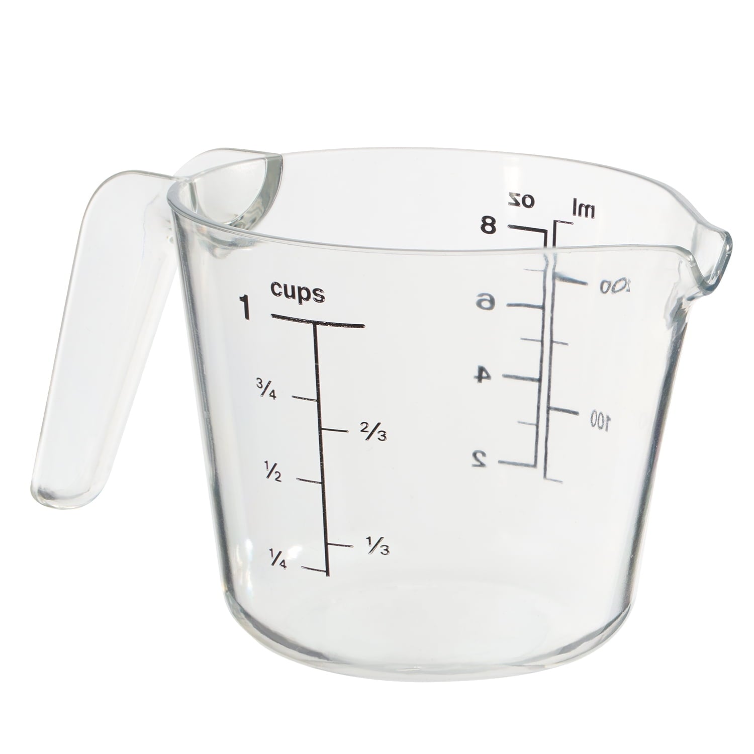 Innovative 1 Cup Large Spout Plastic Measuring Cup, Clear - Innovative Kitchen Helper for Modern Cooking Detail