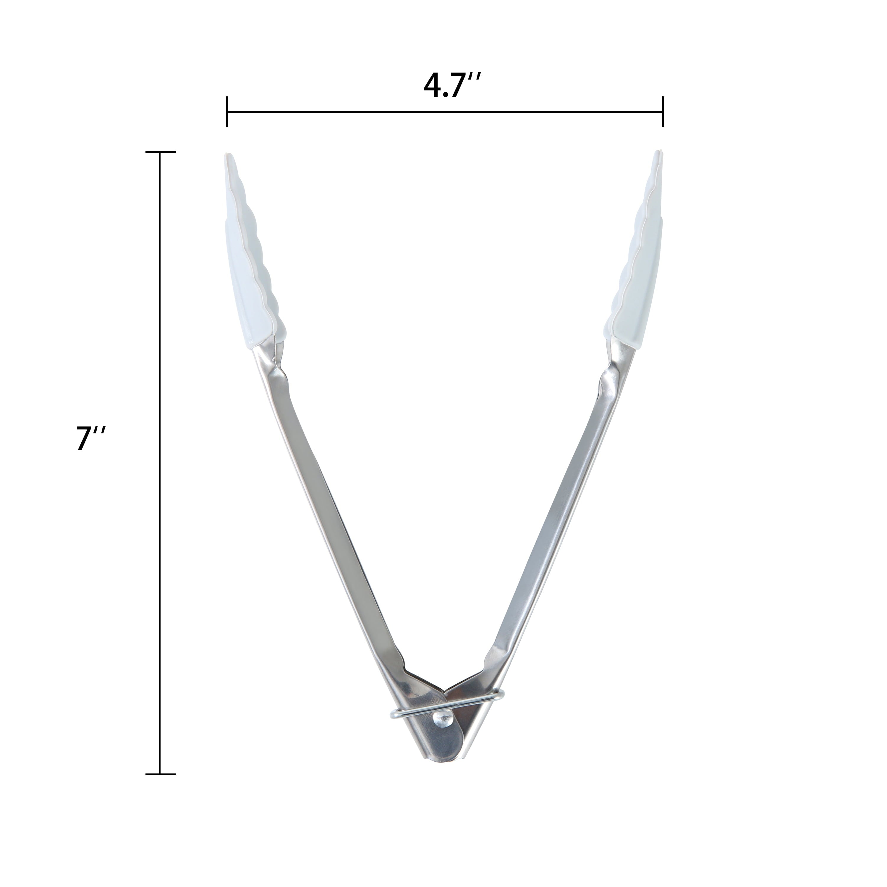 Professional Grade Stainless Steel and Silicone Mini Food Tongs Grey - Multi-Purpose Hand Tool for Daily Meal Prep Detail