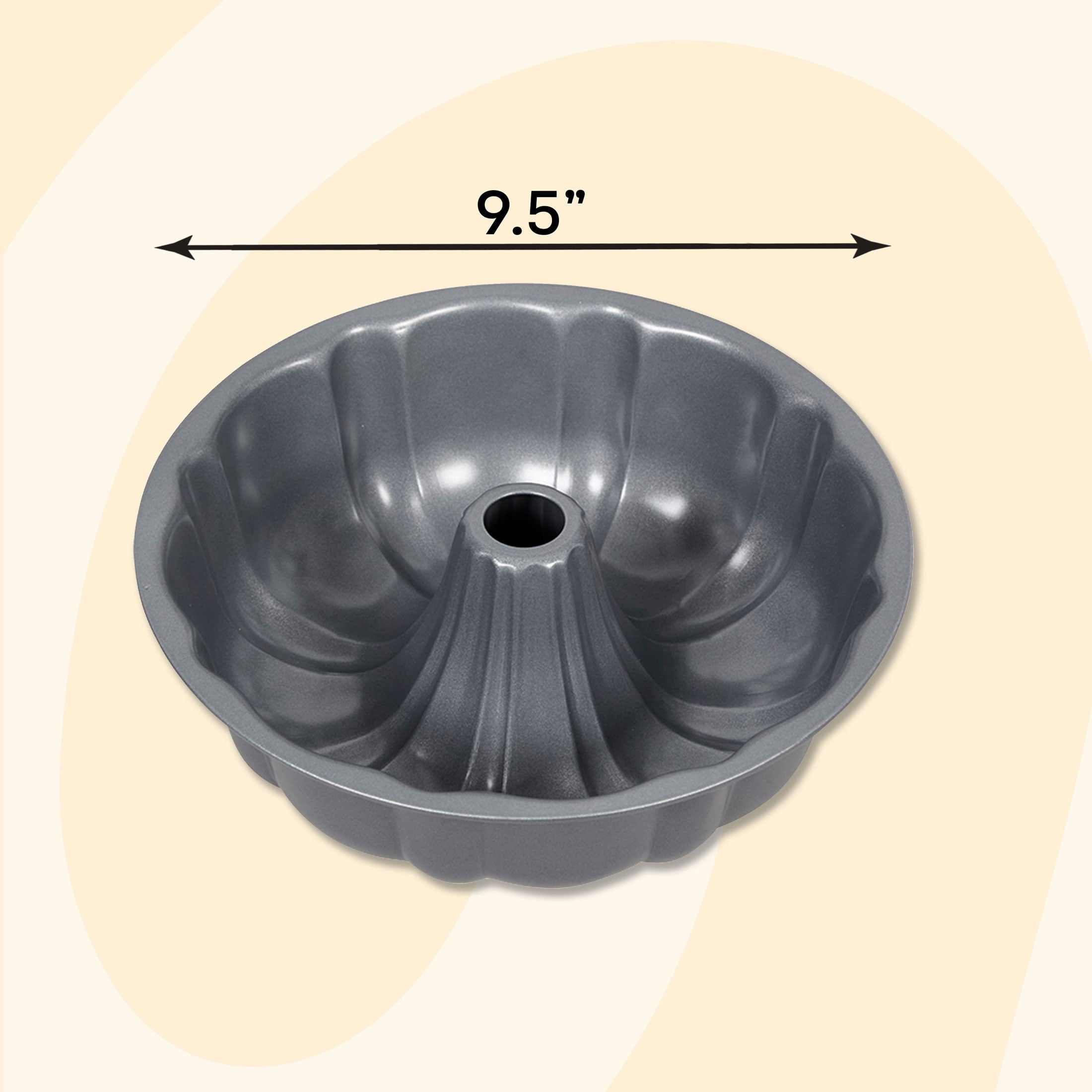 Premium Kitchen Everyday Non-Stick Bundt Cake Pan 9.51" Fluted Tube Baking Pan, Packaging May Vary - Multi-Functional Manual Food Chopper & Slicer Detail