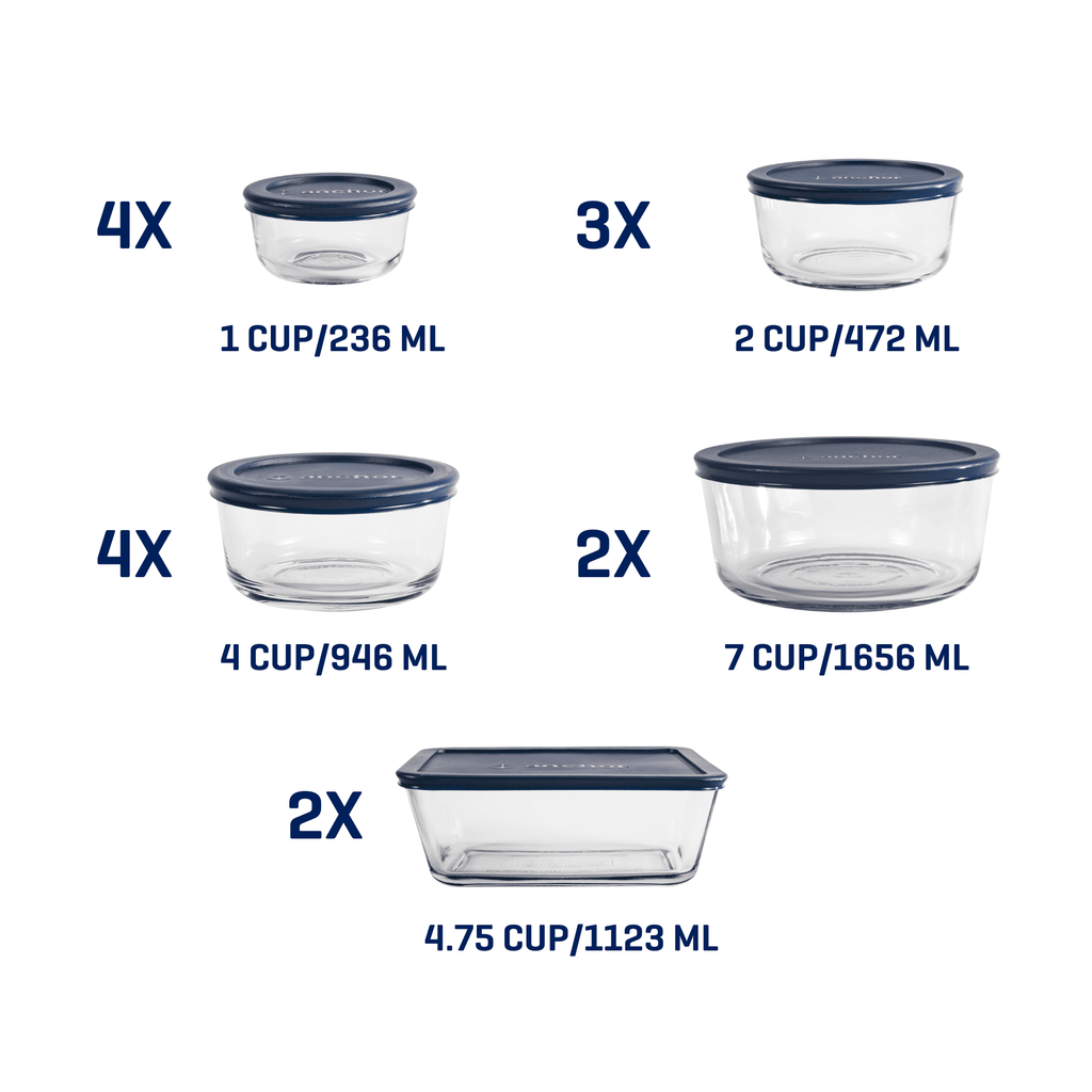 Fun Food Fidget Glass Food Storage Containers with SnugFit Lids, 30 Piece Set - Deliciously Soft Cupcake Sensory Glob Detail