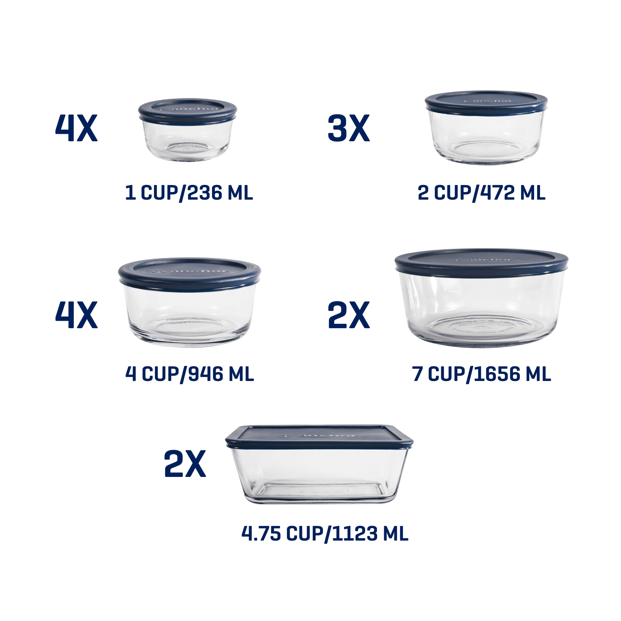 Fun Food Fidget Glass Food Storage Containers with SnugFit Lids, 30 Piece Set - Deliciously Soft Cupcake Sensory Glob Detail
