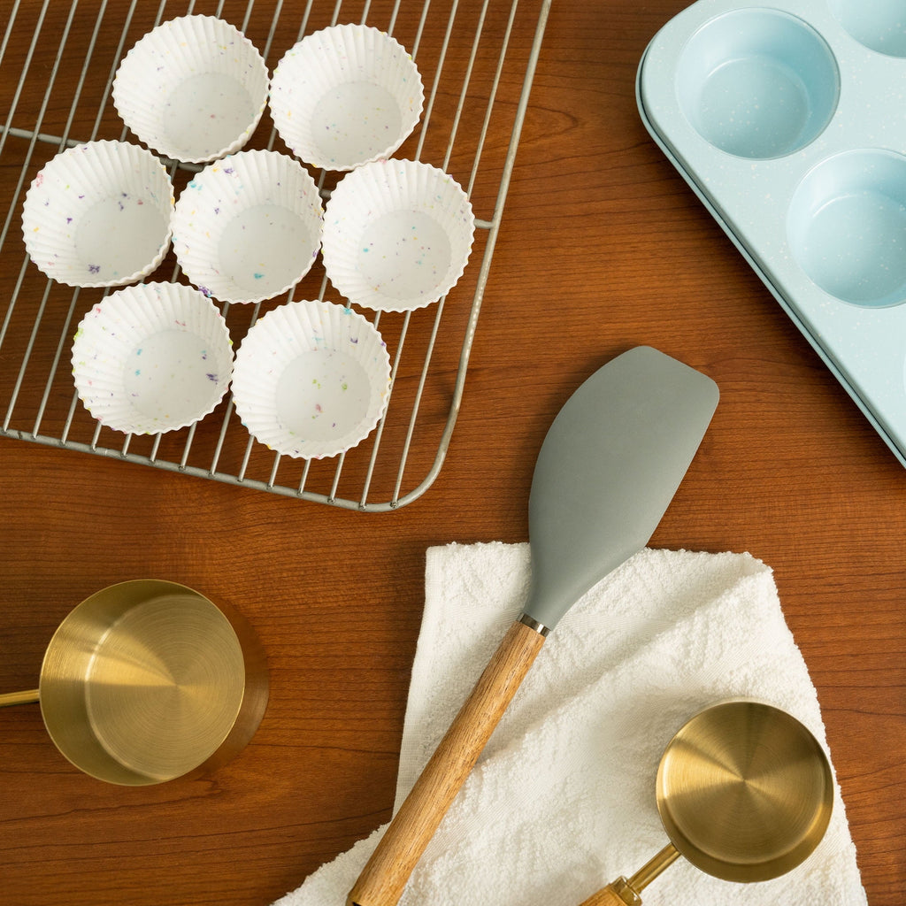 Multi-Functional Reusable Non-Stick Silicone Baking Cups (12 Pack) - Standard Size - Confetti - Kitchen Gadget Tool for Quick Food Prep Detail