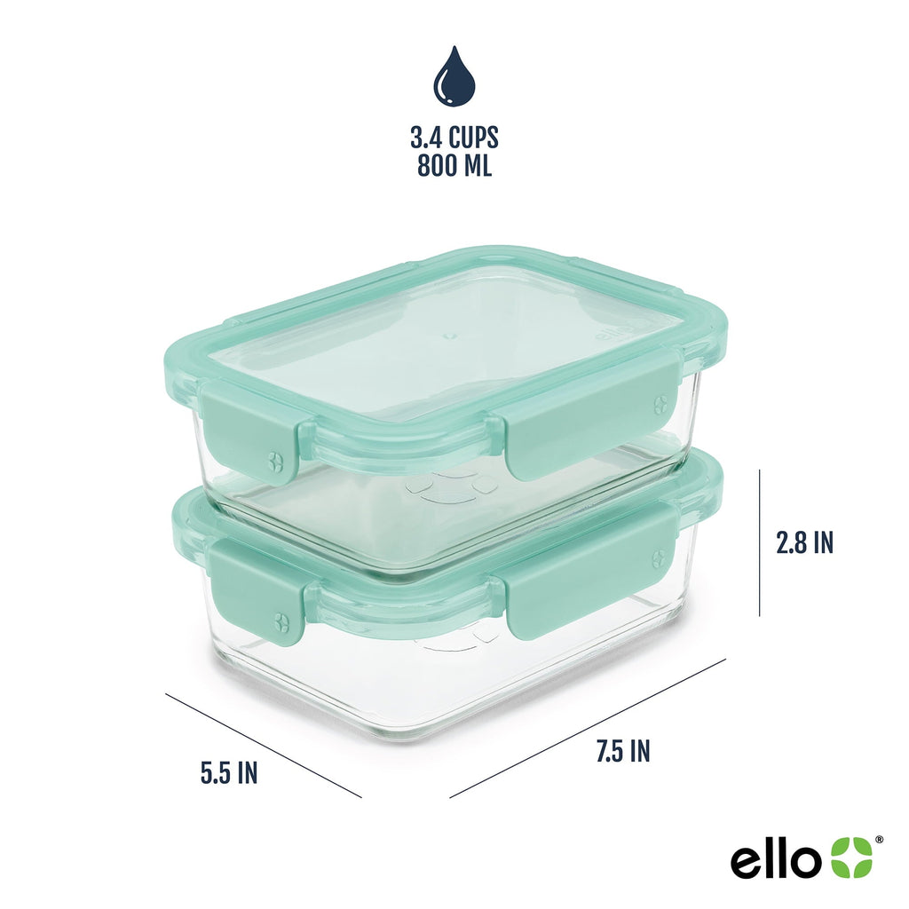 Deliciously Squishy 3.4 Cup 2 Pack Glass Meal Prep Containers with Locking Lids - Squishy Dohnut Sweet Treat Shaped Stress Toy Detail