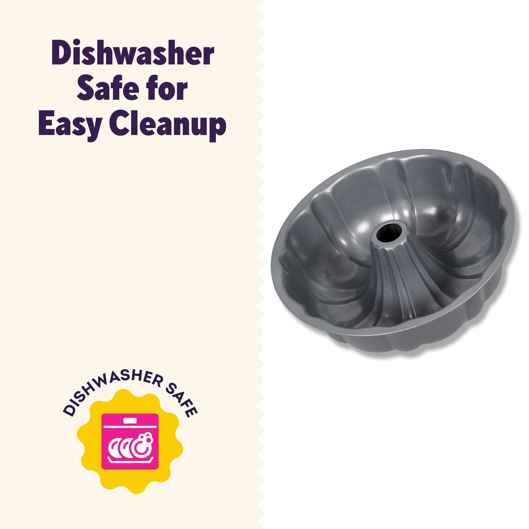 Premium Kitchen Everyday Non-Stick Bundt Cake Pan 9.51" Fluted Tube Baking Pan, Packaging May Vary - Multi-Functional Manual Food Chopper & Slicer Detail