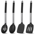 Premium Silicone Silicone Cooking Spatulas and Spoons, 4 Pack Heat Resistant Silicone Cooking Utensils Set, Non-stick Large Ki... - Ergonomic Kitchen Tongs and Cooking Spoon Utensil - Default Title